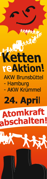 Anti-Atom-Kette AKW Brunsbüttel - Hamburg - AKW Krümmel 24. April